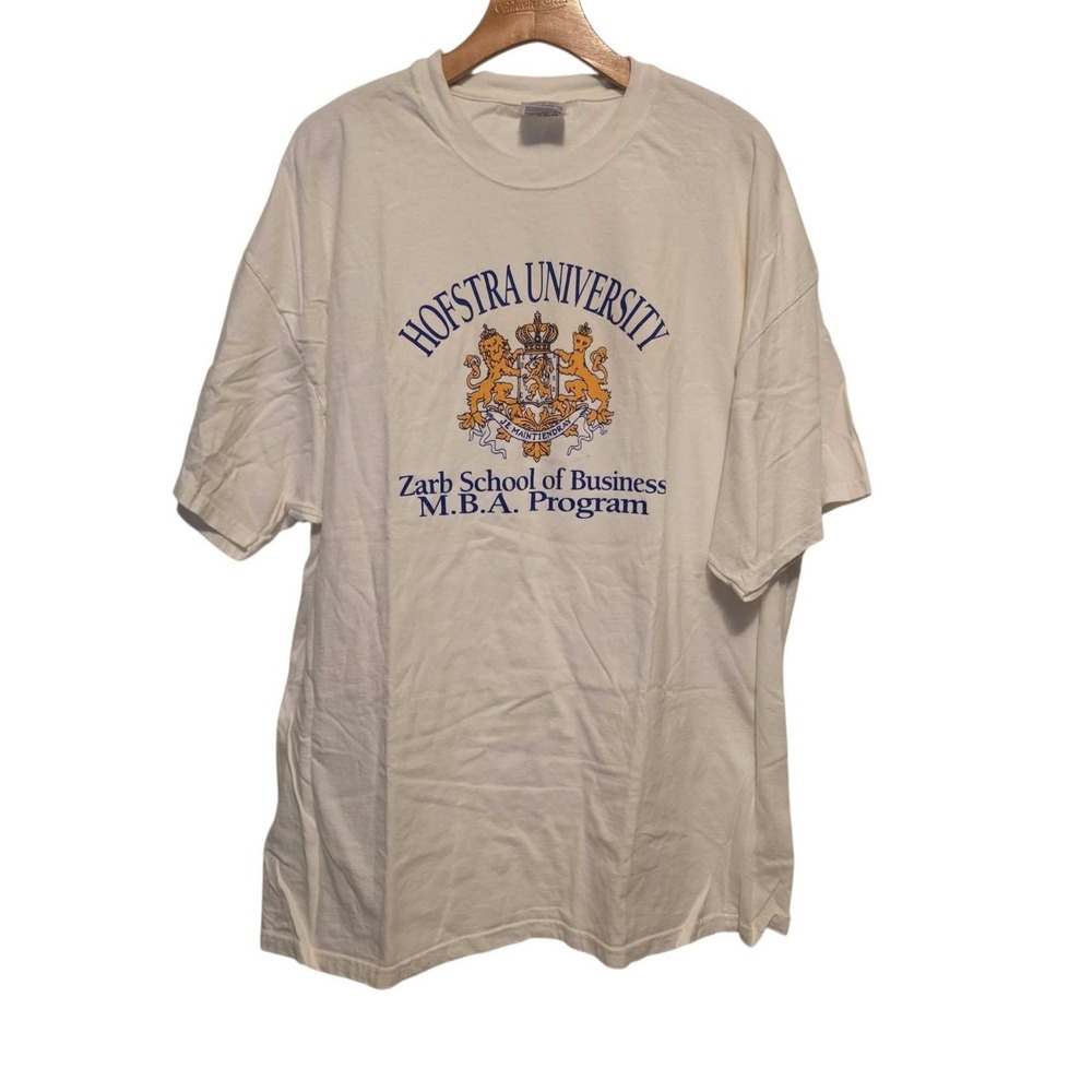 Vintage 90s Hofstra University T-Shirt Zarb School Of Business MBA Program 2XL
